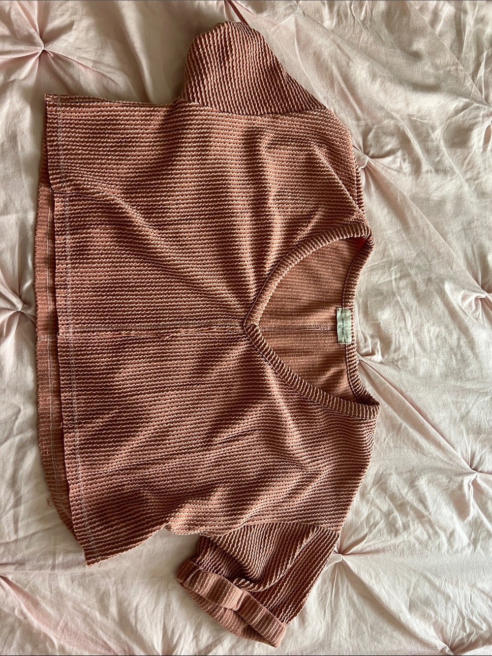 Altar'd State Dusty Rose Ribbed Crop Top
